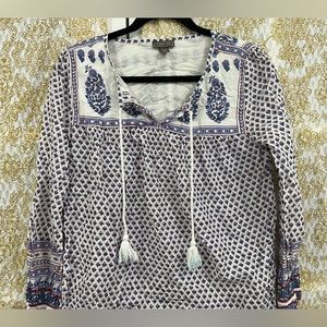 Bohemian top, 3 quarter length sleeve